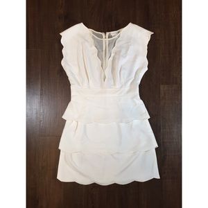 White Scalloped UO Cooperative Dress